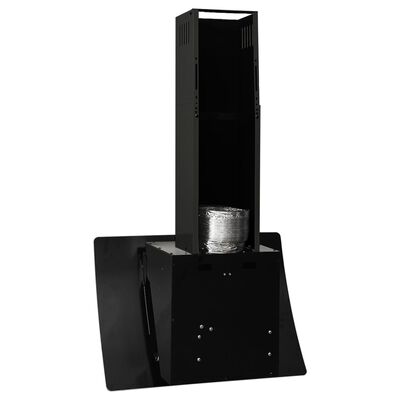 vidaXL Campana extractora de pared acero vidrio templado negro 60 cm