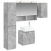 vidaXL Juego de Muebles de Ba&ntilde;o 5 uds. Gris Hormig&oacute;n