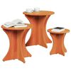 vidaXL Mesa de Caf&eacute; 3 pcs Marr&oacute;n cera