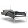 vidaXL Estructura cama sin colchón con estribo metal blanco 75x190 cm