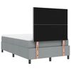 vidaXL Cama tipo Box Spring con colch&oacute;n Gris Claro 120 x 200 cm tela