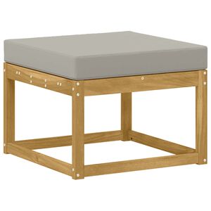 vidaXL Hocker Exterior Madera de Acacia S&oacute;lida Blanco