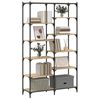 vidaXL Estanter&iacute;a hierro madera ingenier&iacute;a roble Sonoma 100x32x170 cm