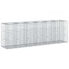 vidaXL Cama elevada de gavi&oacute;n 2 uds. 250 x 50 x 80 cm Plateado