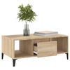 vidaXL Mesa de centro madera contrachapada roble Sonoma 90x50x36,5 cm