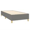 vidaXL Cama box spring con colch&oacute;n tela gris oscuro 90x200 cm