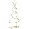 vidaXL &Aacute;rbol de Navidad de metal con soporte KUOPIO 60 cm Acero Dorado