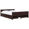 vidaXL Estructura cama 4 cajones madera pino marr&oacute;n oscuro 160x200 cm