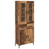 vidaXL Aparador alto 2 uds. Madera vieja 69,5 x 34 x 180 cm