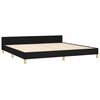 vidaXL Cama sin colch&oacute;n tela negro 200x200 cm