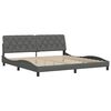 vidaXL Estructura de cama sin colch&oacute;n tela gris oscuro 200x200 cm