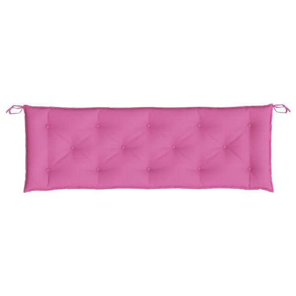 vidaXL Cojín de banco de jardín tela Oxford rosa 150x50x7 cm