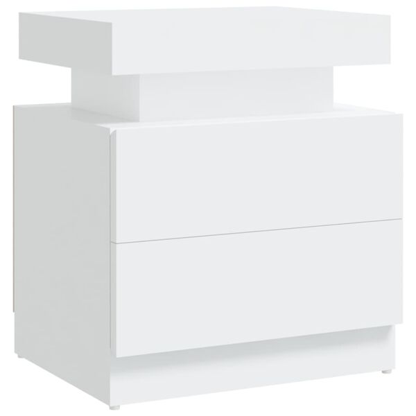 vidaXL Mesita de noche madera contrachapada blanco 45x35x52 cm