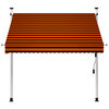 vidaXL Toldo manual retr&aacute;ctil naranja y marr&oacute;n 200 cm