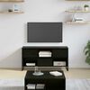 vidaXL Gabinete de TV con caj&oacute;n Roble Negro 100 x 36 x 49,5 cm