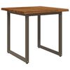 vidaXL Mesa de comedor con borde natural 80 x 80 x 75 cm
