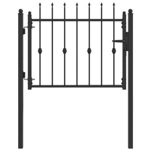 vidaXL Puerta de cerca ASTEN 100 x 75 cm Metal Negro Con cerradura