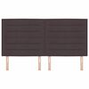 vidaXL Cabecero con cabecera Marr&oacute;n Oscuro 180 cm Cuero sint&eacute;tico