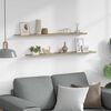 vidaXL Estantes de pared 2 unidades blanco y roble Sonoma 100x9x3 cm