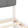 vidaXL Estructura de Cama con Cabecera Tapizada Gris Claro