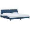 vidaXL Estructura de cama sin colch&oacute;n tela azul 200x200 cm