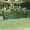 vidaXL Jardinera arriate acero galvanizado verde 224x40x36 cm