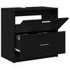 vidaXL Gabinete de Ba&ntilde;o con caj&oacute;n Roble Negro 59 x 37 x 59 cm