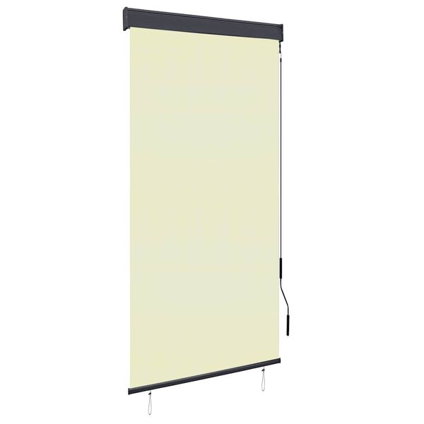 vidaXL Estor enrollable de exterior color crema 100x250 cm