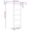 vidaXL Puerta Corredera ORKDAL Marr&oacute;n 73,5 x 198,5 cm