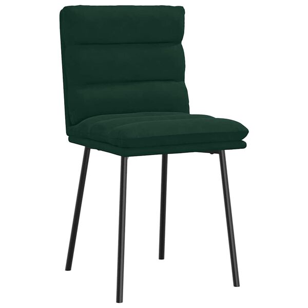 vidaXL Sillas de comedor 6 unidades terciopelo verde oscuro