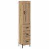vidaXL Alacena Roble artisan 34,5 x 34 x 180 cm Madera de ingenier&iacute;a