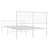 vidaXL Estructura cama sin colch&oacute;n con estribo metal blanco 120x200 cm