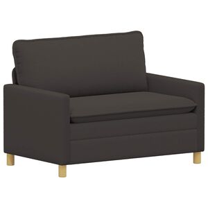 vidaXL Sof&aacute; 2 plaza Gris oscuro 126 x 81 x 87,5 cm Tela