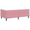 vidaXL Estructura de cama en esquina Rosa 90 cm x 200 cm Terciopelo