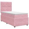 vidaXL Cama box spring con colch&oacute;n Rosa 90 x 200 cm Terciopelo