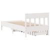 vidaXL Estructura de cama sin colchón madera de pino blanca 90x200 cm