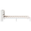 vidaXL Estructura de cama sin colch&oacute;n madera maciza blanca 75x190 cm