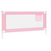 vidaXL Barandilla de seguridad cama de ni&ntilde;o rosa tela 180x25 cm