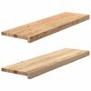 vidaXL Pelda&ntilde;os escalera 2 uds sin tratar 90x30x2 cm