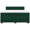 vidaXL Cama box spring con colch&oacute;n terciopelo verde oscuro 200x200 cm