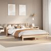 vidaXL Estructura de cama sin colchón madera de pino blanco 150x200 cm