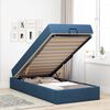 vidaXL Estructura de cama con colch&oacute;n con colch&oacute;n 2 pcs Azul tela
