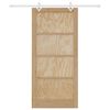 vidaXL Puerta Corredera Marr&oacute;n 93 x 202 cm Madera de pino macizo