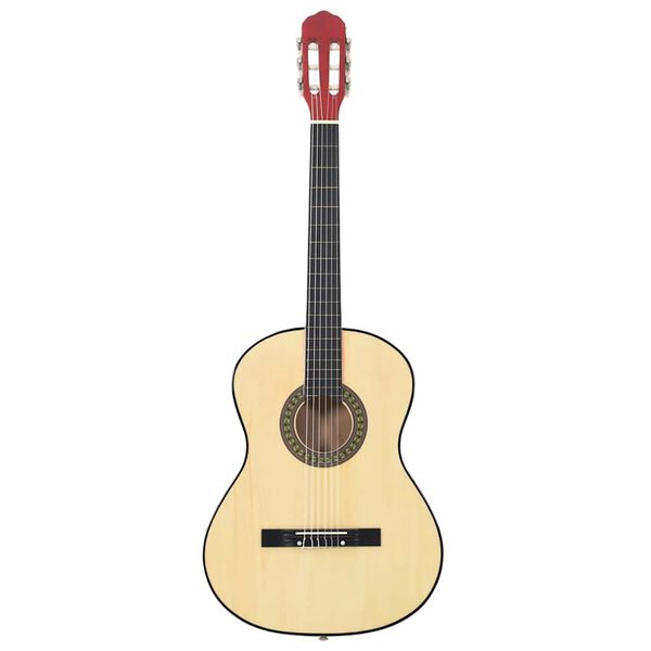 vidaXL Guitarra cl&aacute;sica para principiantes madera tilo negro 4/4 39"