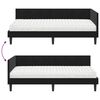 vidaXL Estructura de Cama Esquina con Colch&oacute;n 2 pcs Negro Terciopelo