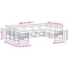 vidaXL Conjunto de sof&aacute;s de exterior 9 pcs Gris Natural y Claro