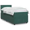 vidaXL Cama box spring con colch&oacute;n terciopelo verde oscuro 90x190 cm