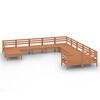 vidaXL Juego muebles de jard&iacute;n 11 pzas madera maciza pino marr&oacute;n miel