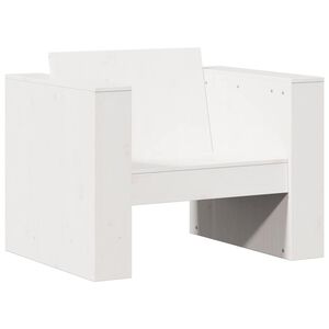 vidaXL Sof&aacute; de jard&iacute;n madera maciza de pino blanco 79x60x62 cm