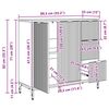 vidaXL Aparador con caj&oacute;n 89,5 x 33 x 82 cm Madera de ingenier&iacute;a